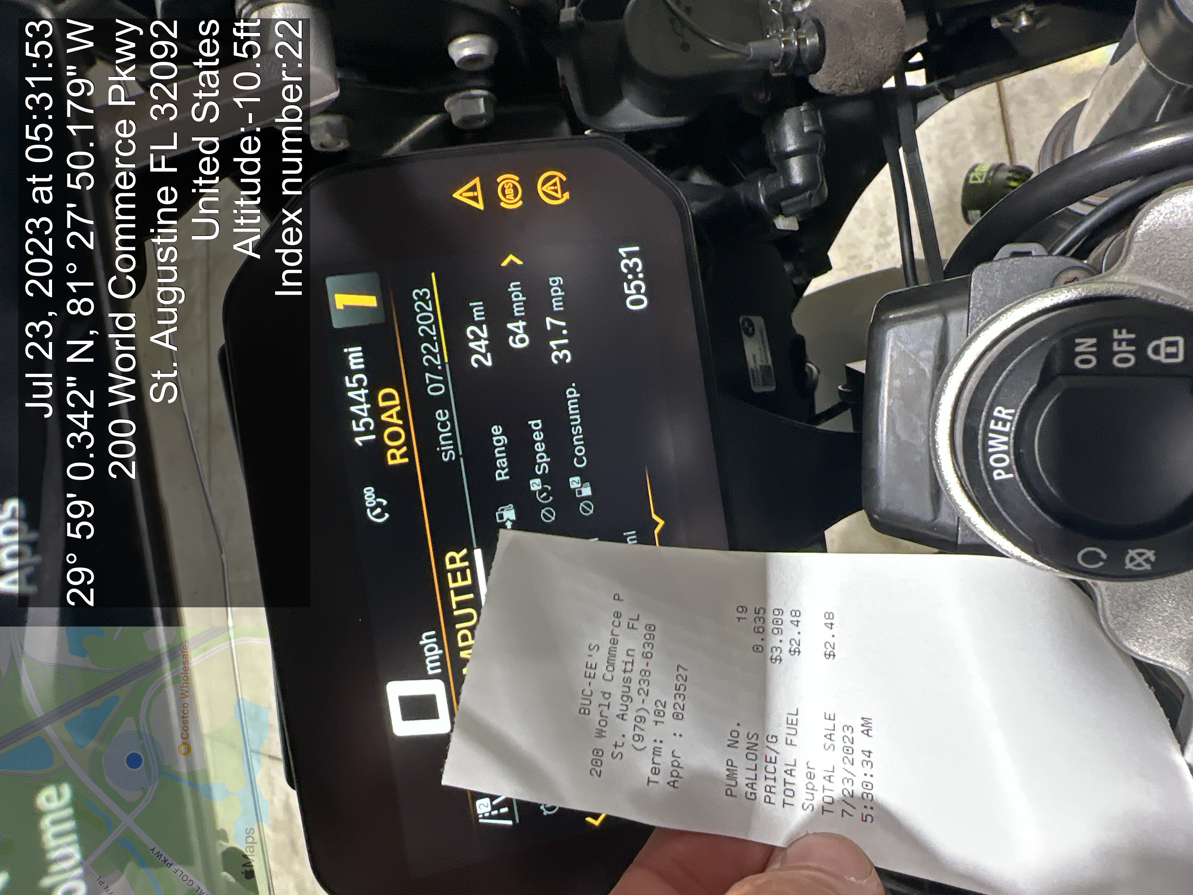 Day 1 final ending milage